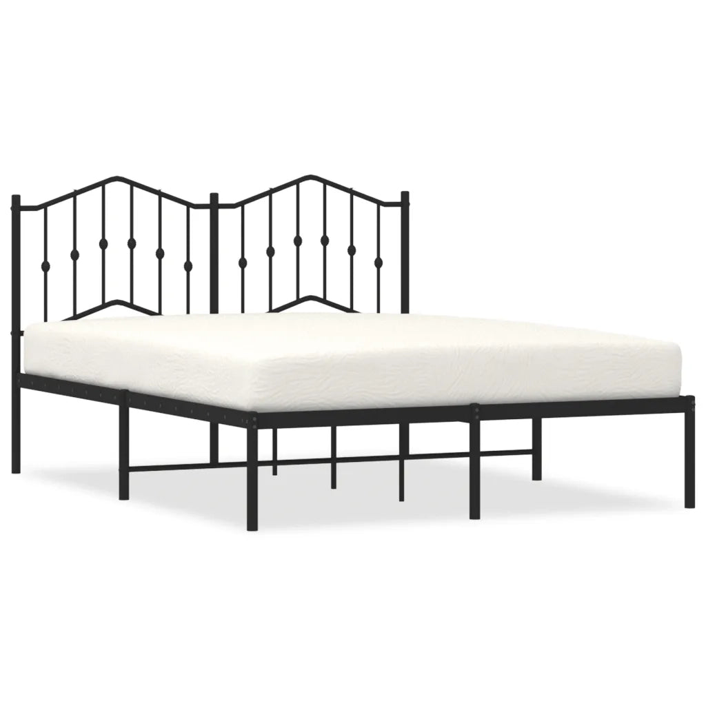 Giroletto con Testiera in Metallo Nero 140x200 cmcod mxl 108207