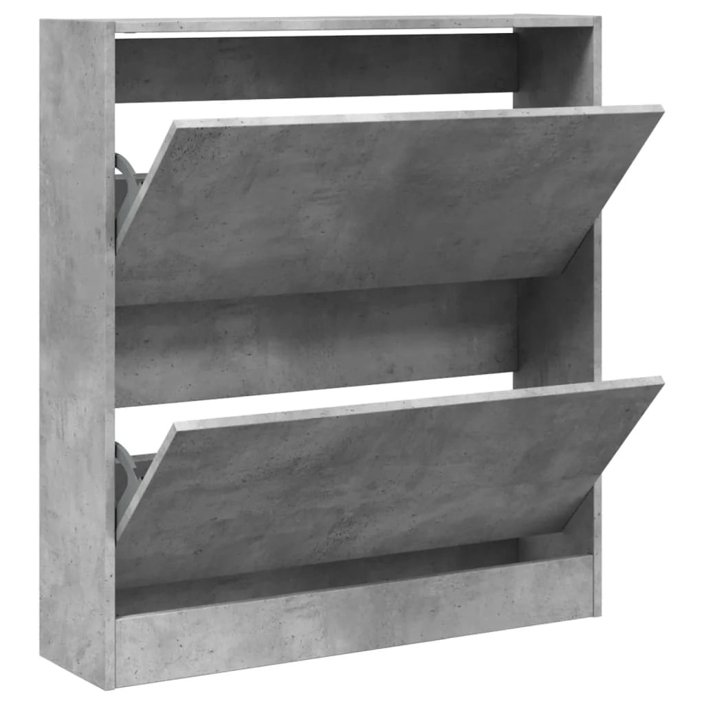 Scarpiera mobiletto portascarpe mobile per ingresso/corridoio/soggiorno 80 x 21 x 87,5 cm legno ingegnerizzato grigio 02_0021851
