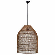 Plafoniera in rattan marrone 40x40x50h cm