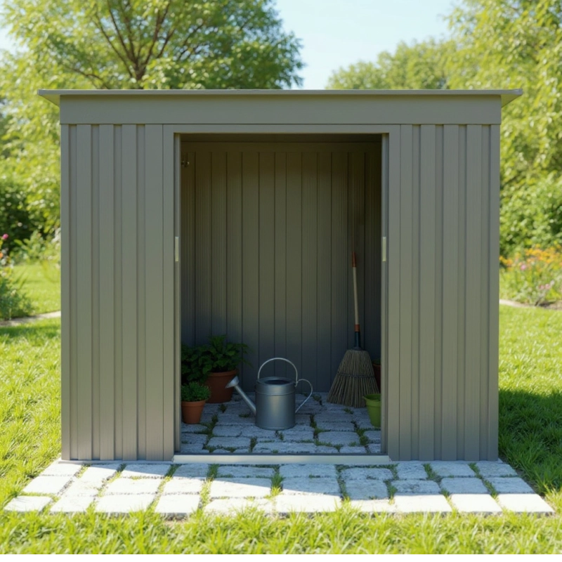 Casetta da giardino in metallo â€“ MJ 6 x 4 monopendenza - 2,4 mÂ² - Antracite