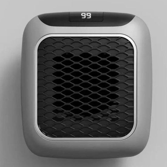 Ventilatorkachel elettrica 500W con ventilatore ceramico integrato, mini elettrica con telecomando, adatta per camera da letto, ufficio e soggiorno, portatile