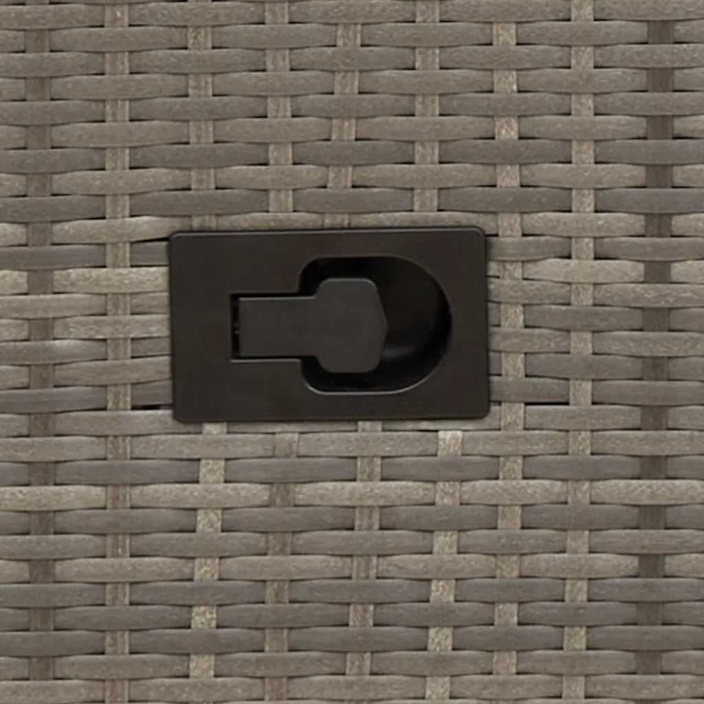 Divano da giardino reclinabile a 2 posti con tavolo grigio in polyrattan-Sofa da Giardino 725141