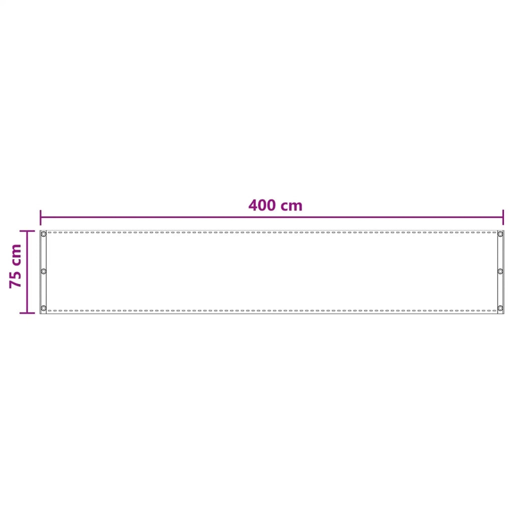 Schermo da balcone-Pannello per balcone Grigio Chiaro 75 x 400 cm HDPE e alluminio
