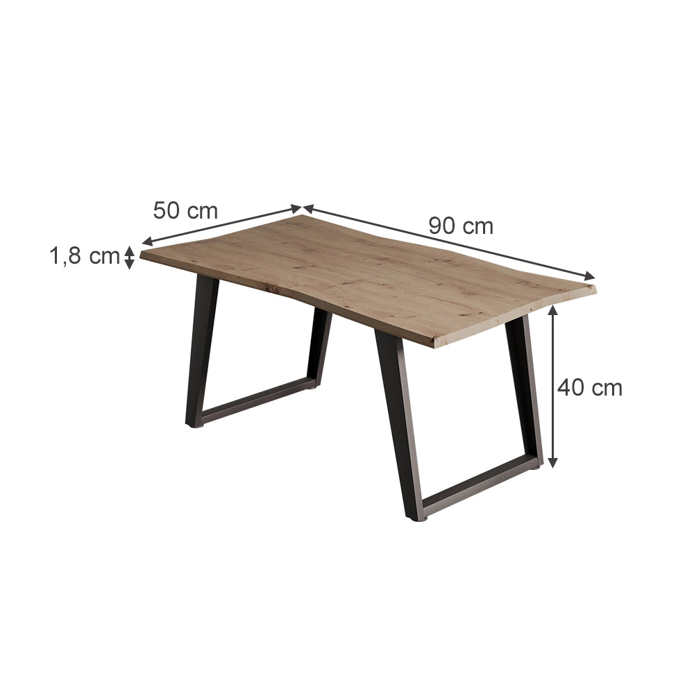 Vicco Tavolino da caffè Artigiano 90 x 50 cm