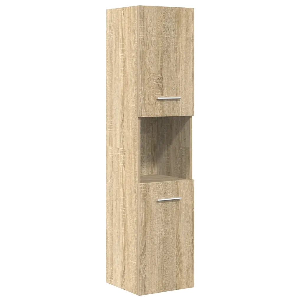Set Mobili da Bagno 4 pz Rovere Sonoma in Legno Multistrato 3325024