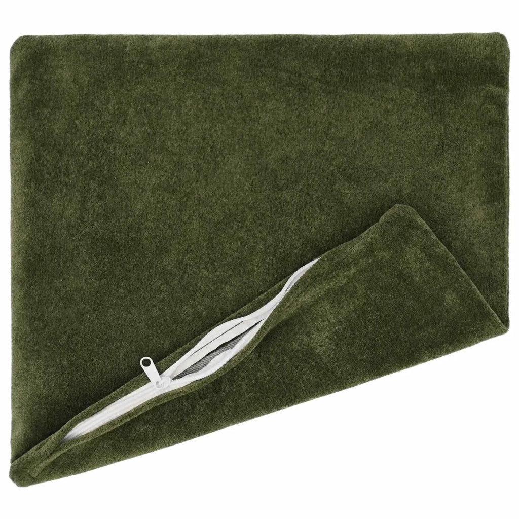 Cuscino con cuscino HEERLEN 2 pz Verde Fleece in microfibra 927106