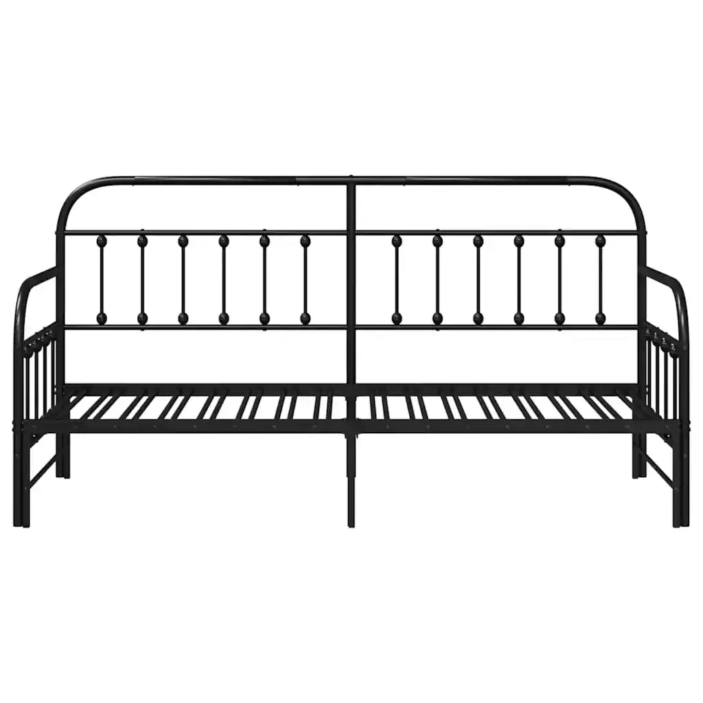 Struttura per letto di giorno Nero 75 x 190 cm 42002635