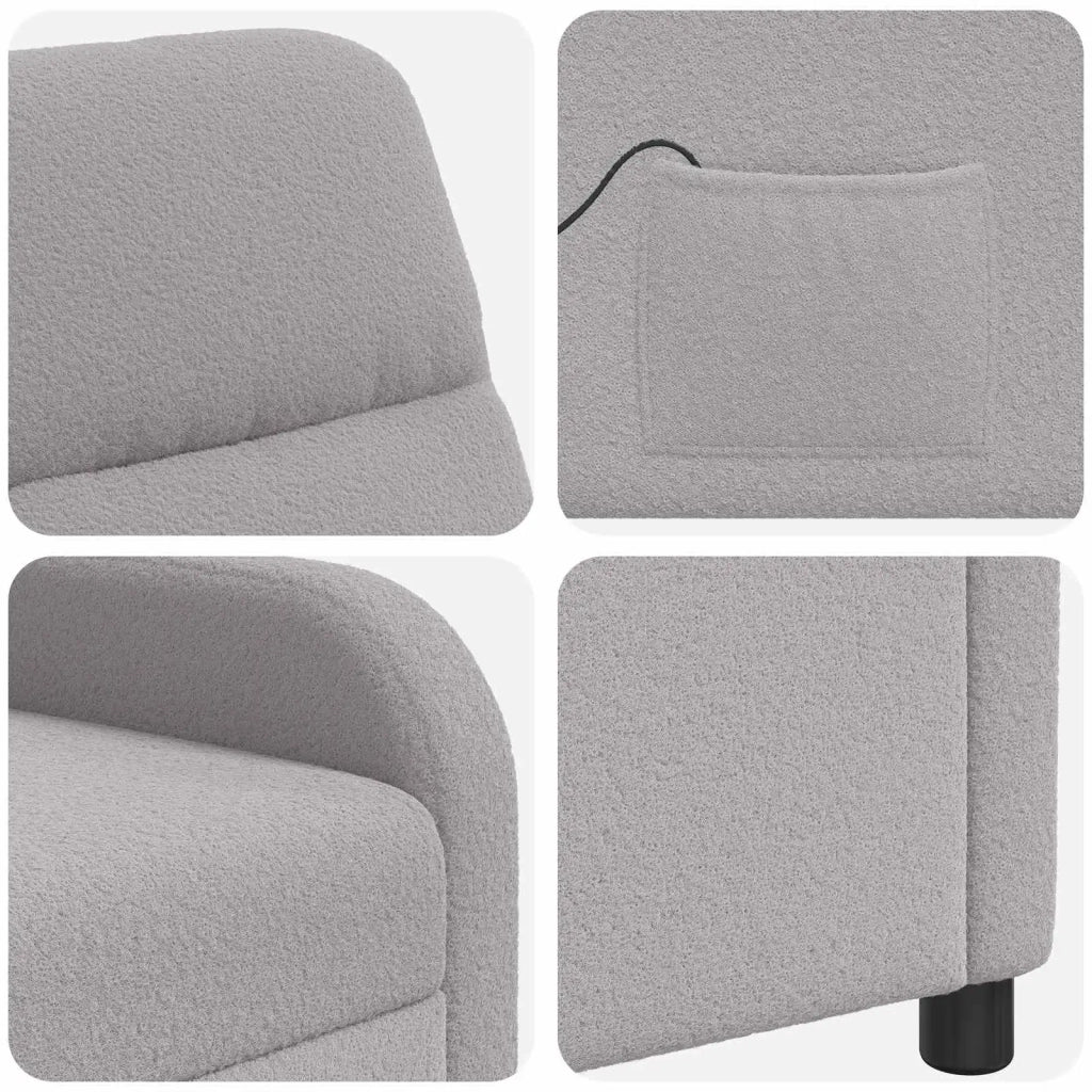 Divano Sedia-Poltrona Massaggiante Grigio Chiaro Boucl¨¦