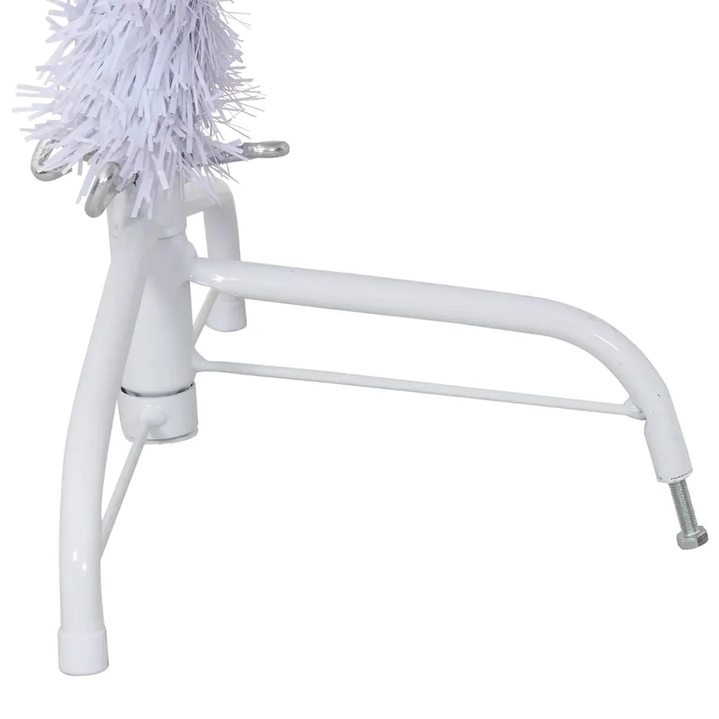 Albero di Natale Artificiale Metà con Supporto Bianco 150cm PVC 328418