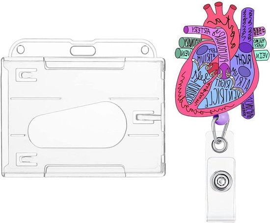 Cartellino ID a forma di cuore - Nome clip per infermiera divertente - Badge clip per pediatria