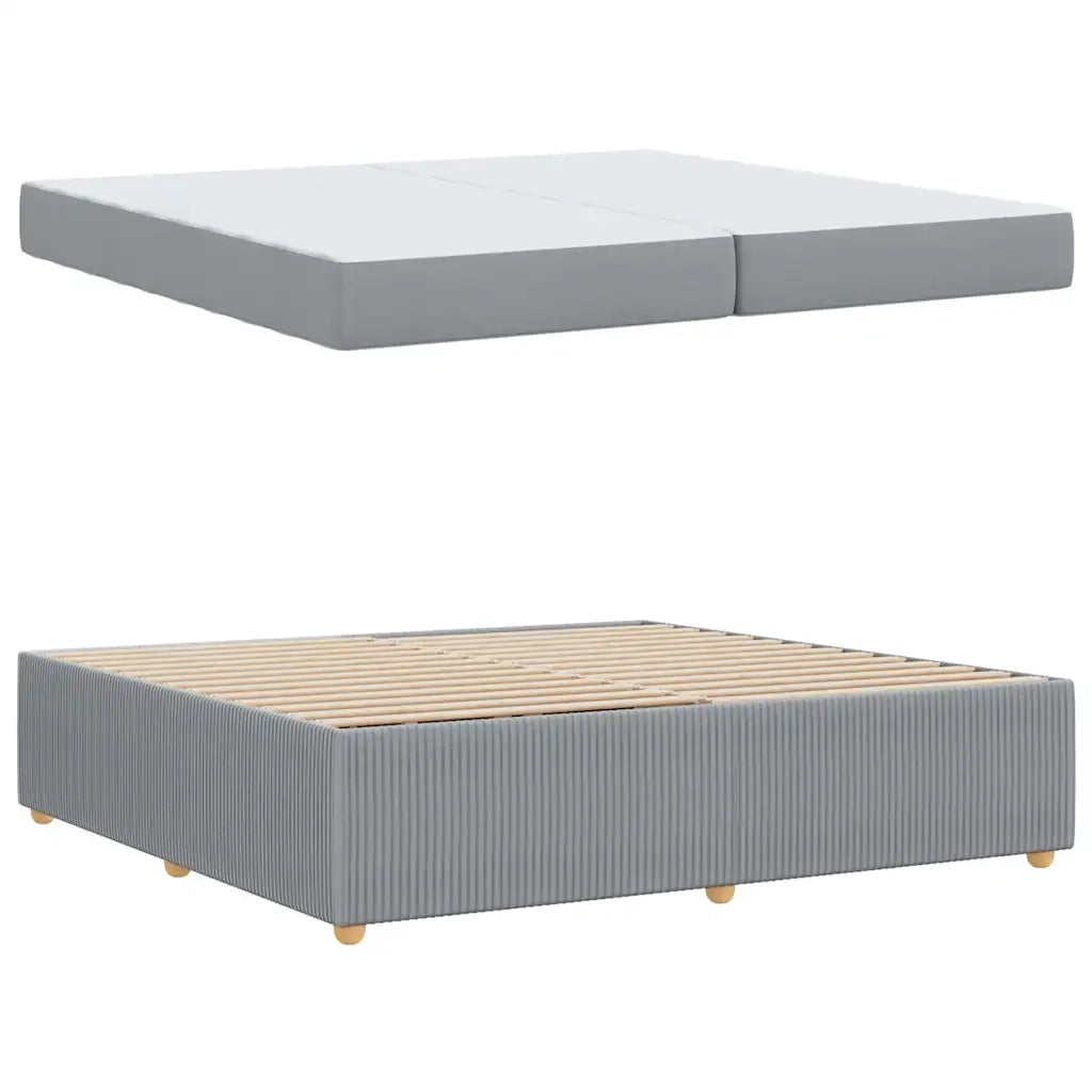 vidaXL Struttura letto con materasso Grigio chiaro 200 x 200 cm