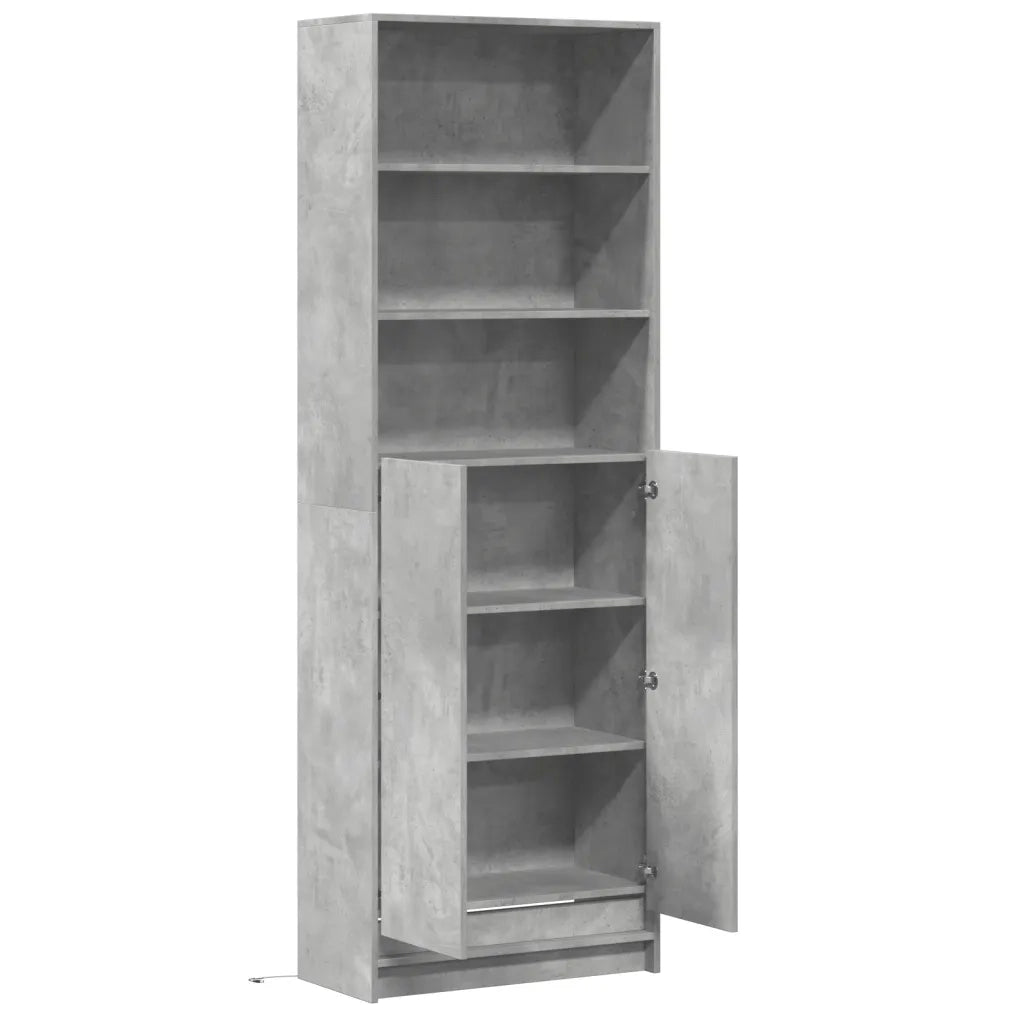 Credenza con LED Grigio Cemento 69x32,5x200 cm in Truciolato 3307908