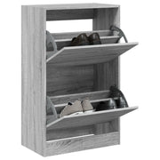 Scarpiera-Scaffale per scarpe Grigio Sonoma 60x34x96,5 cm in Legno Multistrato