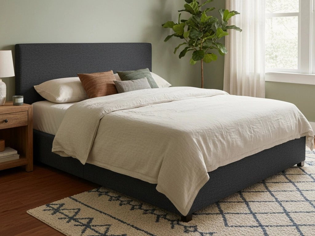 Basildon, Letto Matrimoniale Sfoderabile Made in Italy, Grigio Scuro