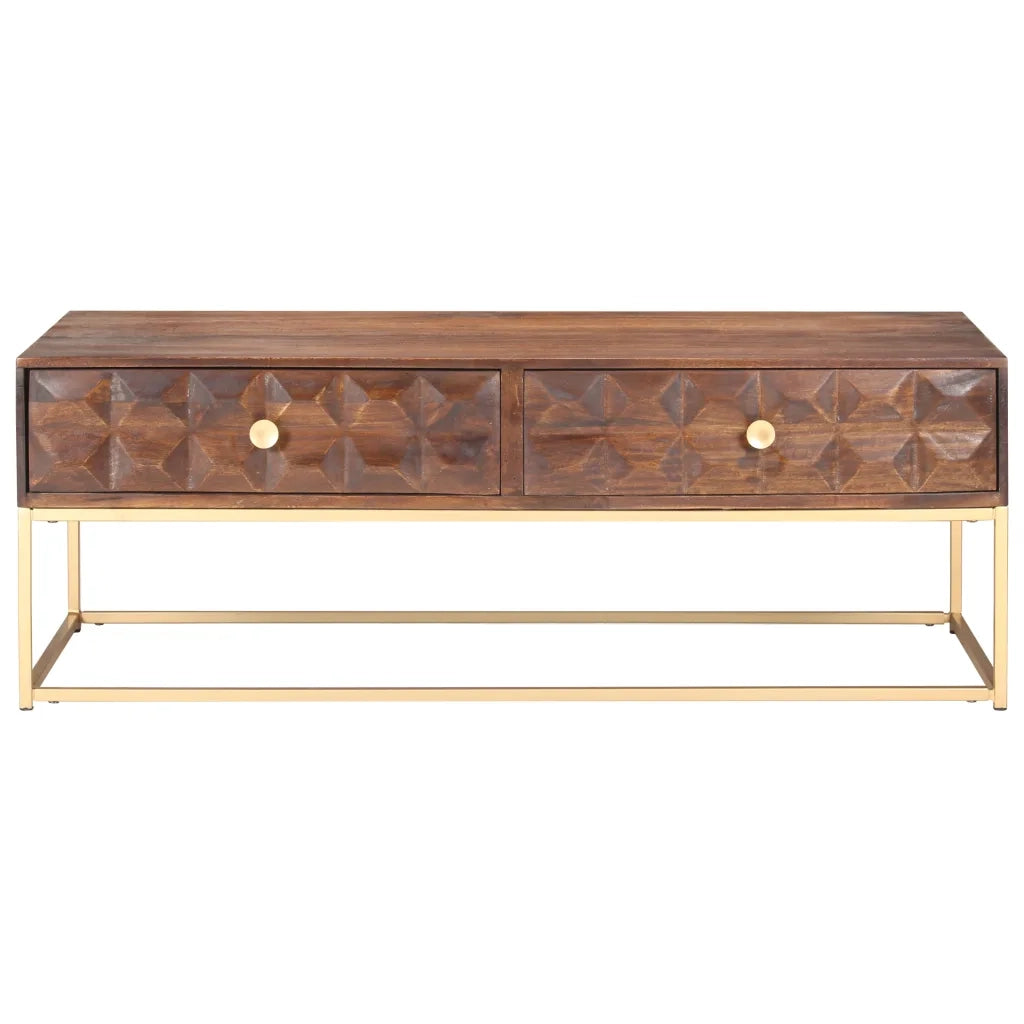 Tavolino da caffè 112x50x40 cm in Legno Massello di Mango 323405
