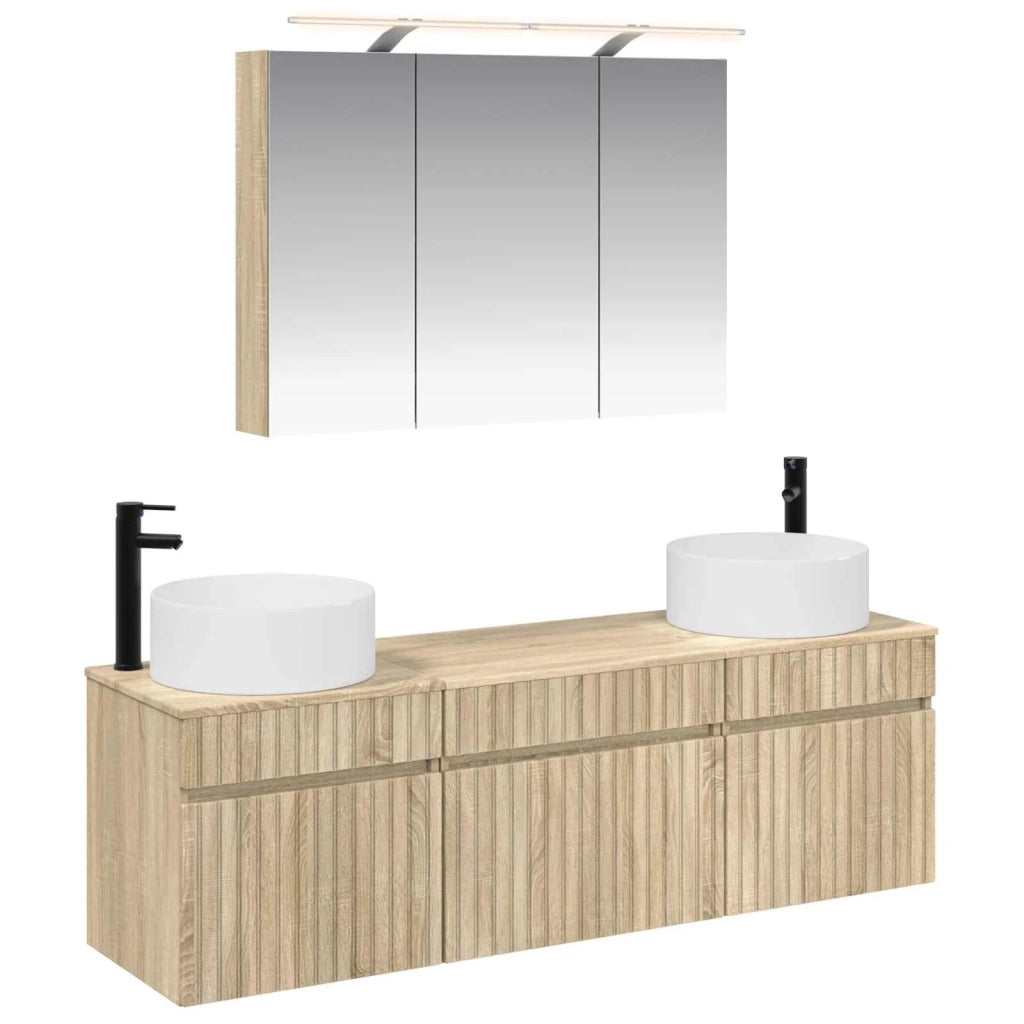 Set di Armadi da Bagno 4 pcs Rovere Sonoma 100 x 14,5 x 70 cm 3406657