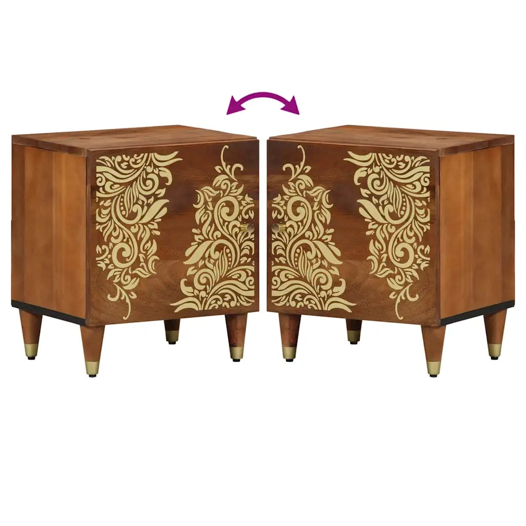Comodino | Armadio da Notte | Mobiletto da notte con porta Marrone miele 40 x 33 x 46 cm