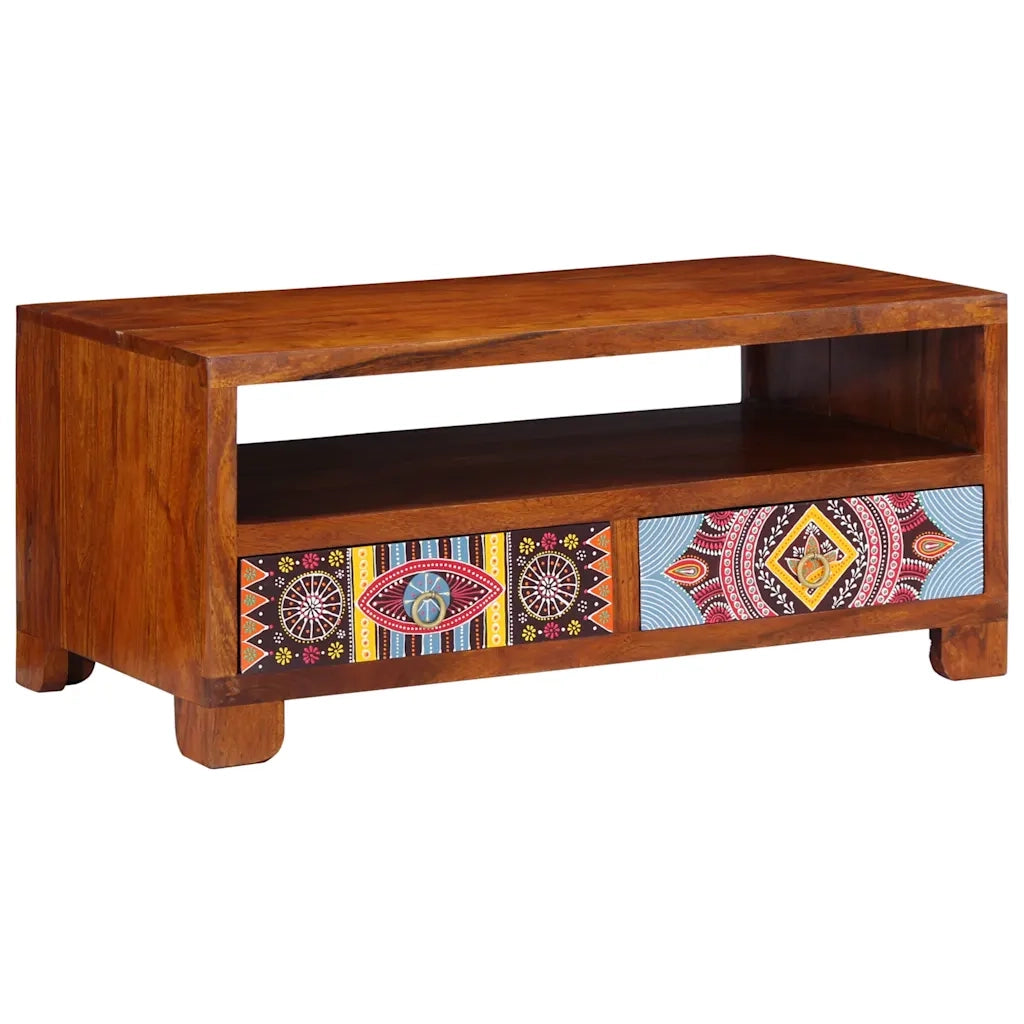 vidaXL Tavolino da Salotto 90x50x40 cm in Legno Massello di Acacia