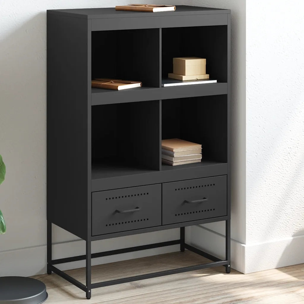 Credenza-Buffet-Armadio da cucina Nera 68x39x111,5 cm Acciaio 940930