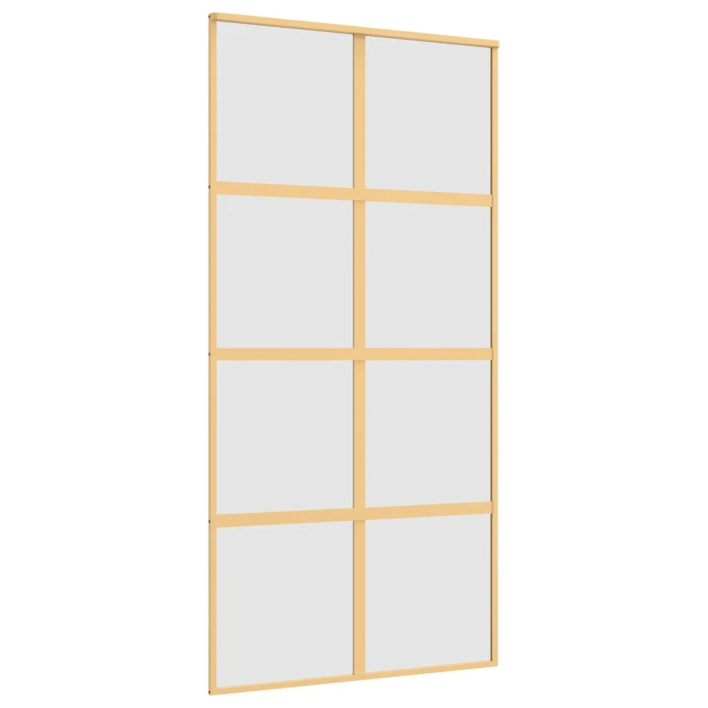 Porta Scorrevole Oro 102,5x205 Vetro Smerigliato ESG Alluminiocod mxl 107693
