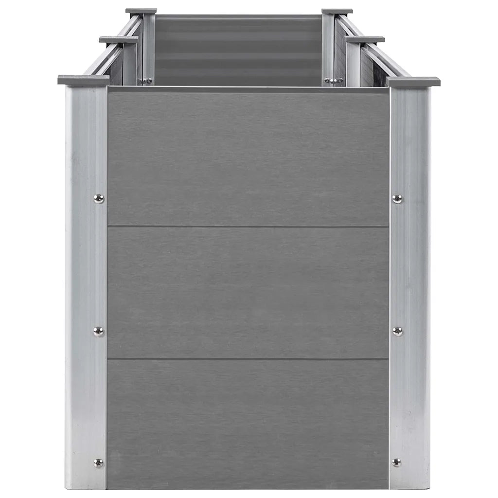Letto Rialzato da Giardino 250x50x54 cm in WPC Grigio 49057