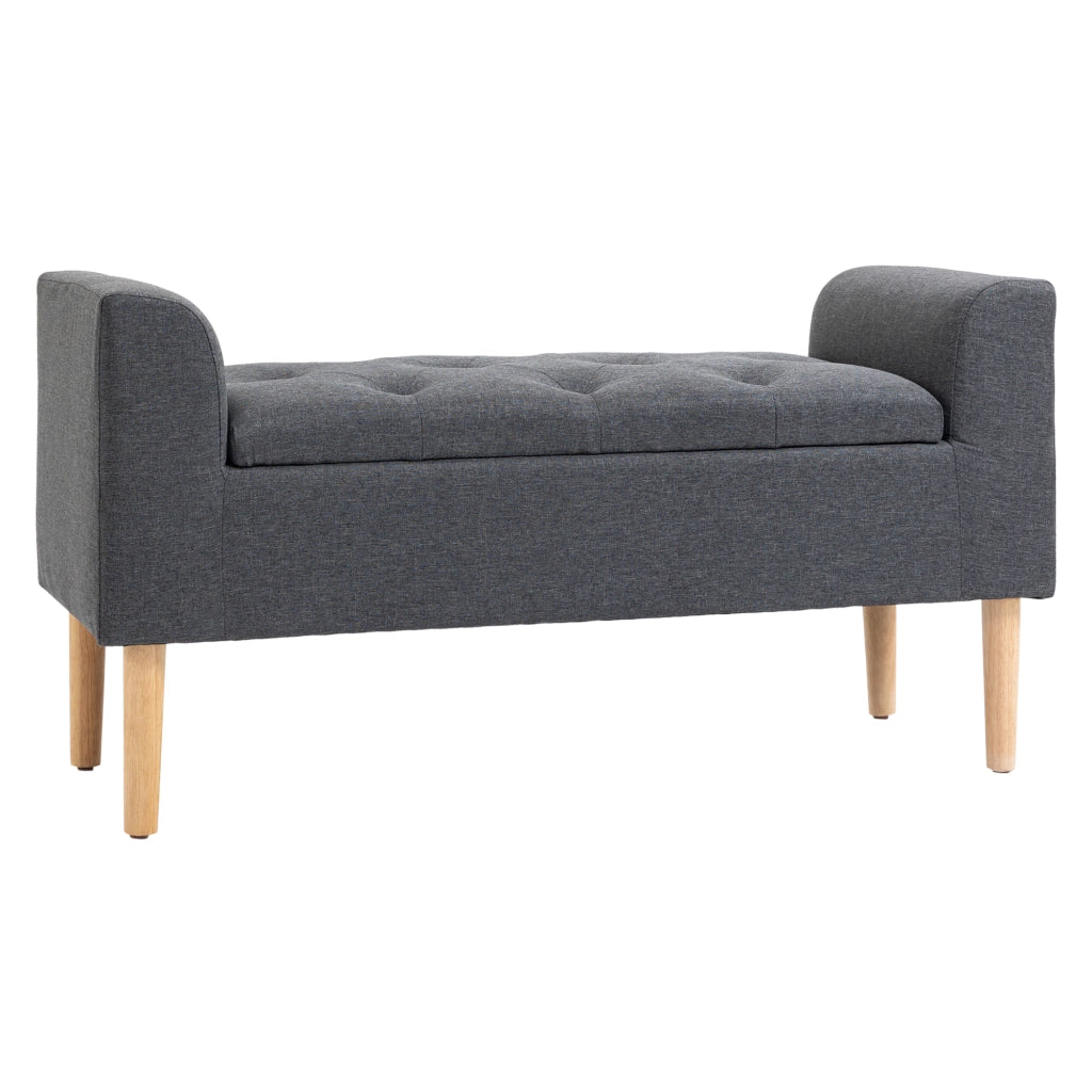 Divano letto con cassetti ¨C zephmum ¨C grigio scuro 116x44x58 cm