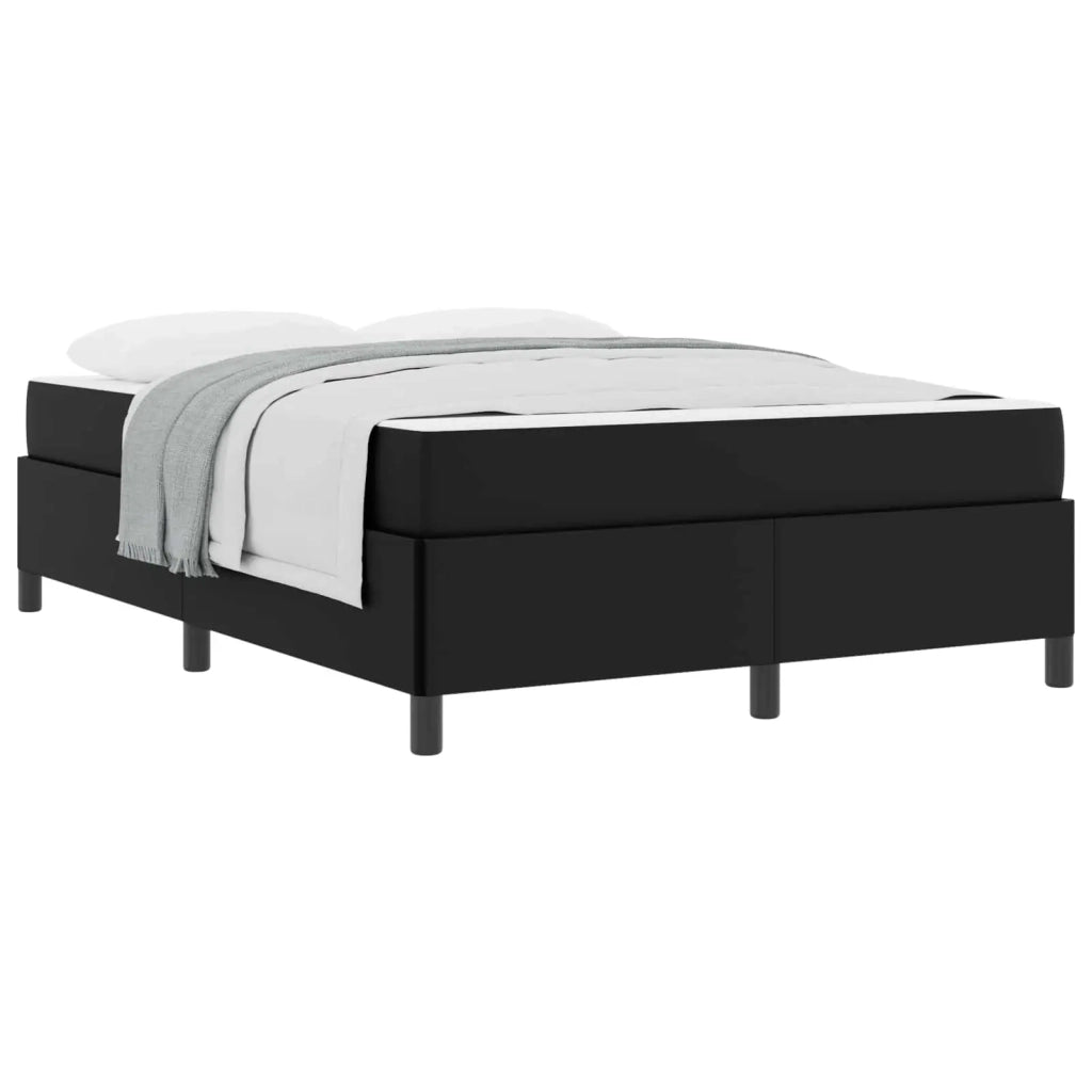 Struttura del letto con materasso Nero 140 x 190 cm Tessuto 3398999