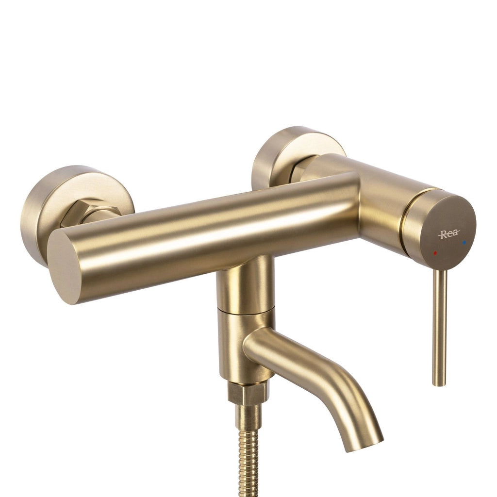 Rubinetto Da Vasca Rea Clif Brush Gold