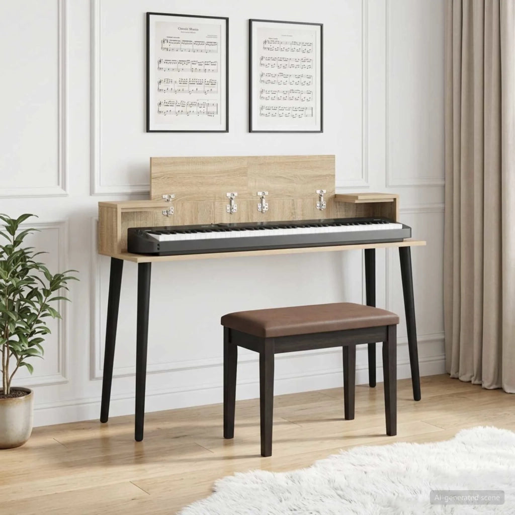 Scrivania studio Rovere Sonoma 130 x 36 x 19,5 cm 8006702