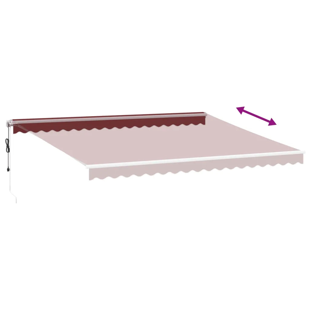 Tenda da Sole Retrattile Automatica Bordò 450x350 cm 3214988