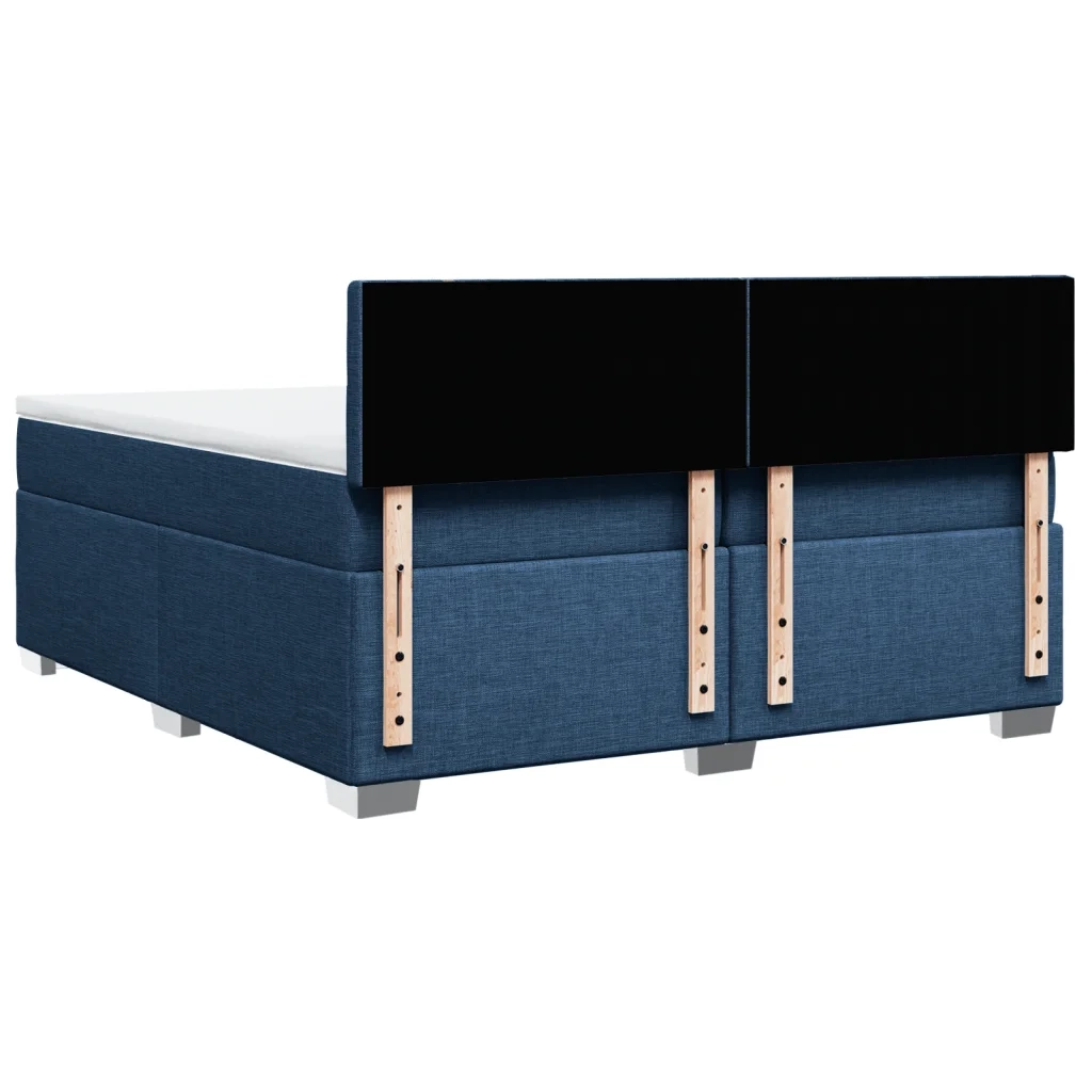 Giroletto a Molle con Materasso Blu 200x200 cm in Tessuto 3286015