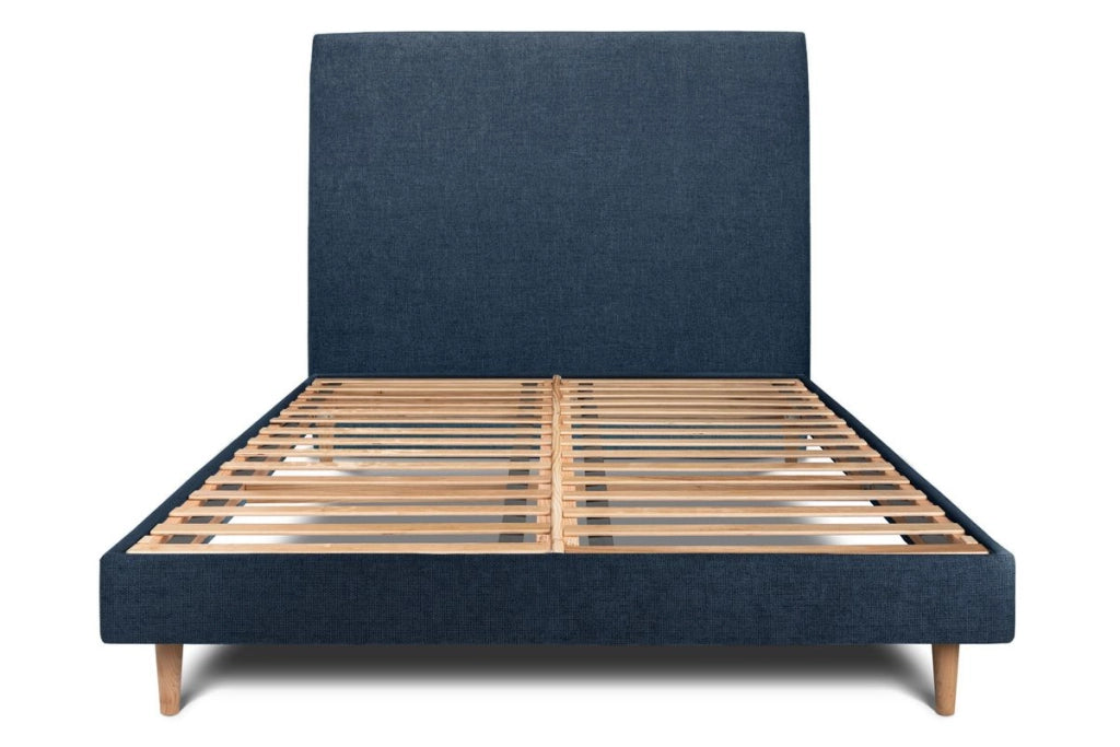 Letto 150x190 cm con testata imbottita - Tessuto Tela opaca