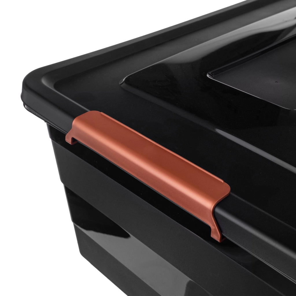 Set di 3 contenitori portaoggetti in plastica KADAX con coperchi.