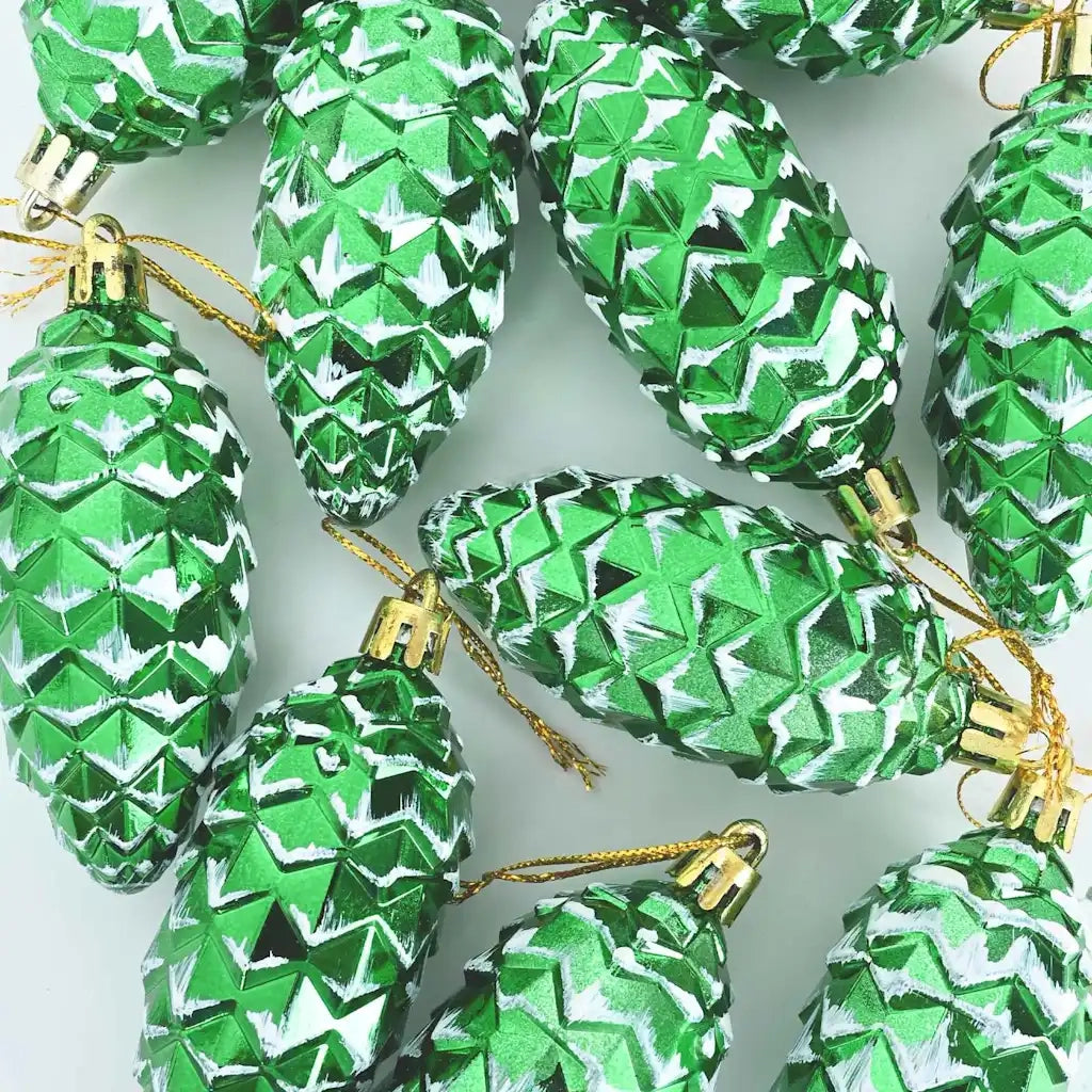 Palla di pino di Natale 40 pz Verde Plastica CFW8633185