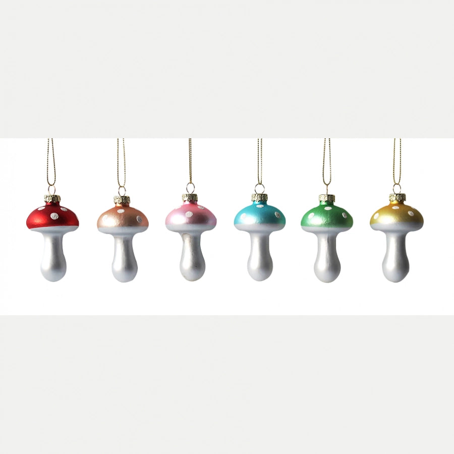 Funghetto in vetro 8cm colori assortiti prezzo caduno