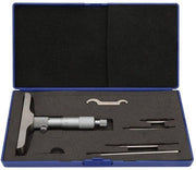 Misuratore di Profondità con Alta Precisione - 0-100 mm/0-150 mm - 5 Manopole Sostituibili - Funzione di Blocco