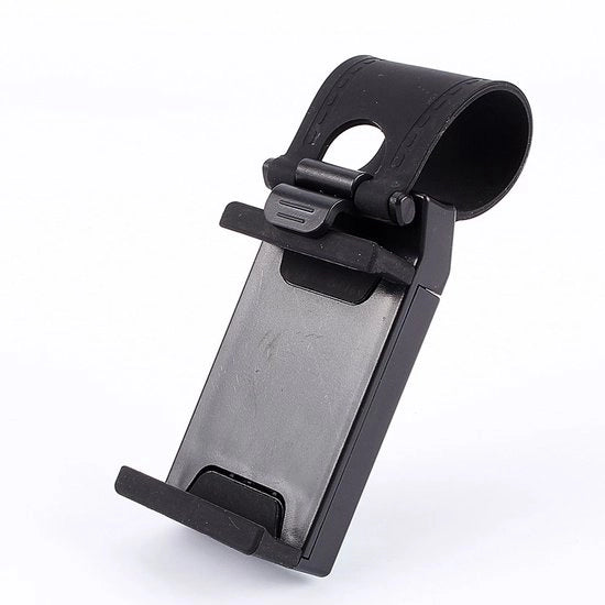 Supporto per telefono per auto con design clip - Supporto per telefono per volante - Adatto per dispositivi 55 mm/85 mm - Compatto e sicuro - Facile da installare