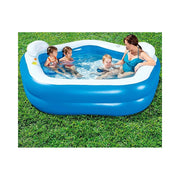 Trade Shop - Piscina Gonfiabile Fuoriterra 213 X 207 X 69 Cm Con Portabicchieri Cuscini -