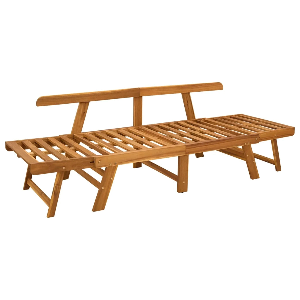 Panchina da giardino 3 in 1 con cuscini Naturale 42027060