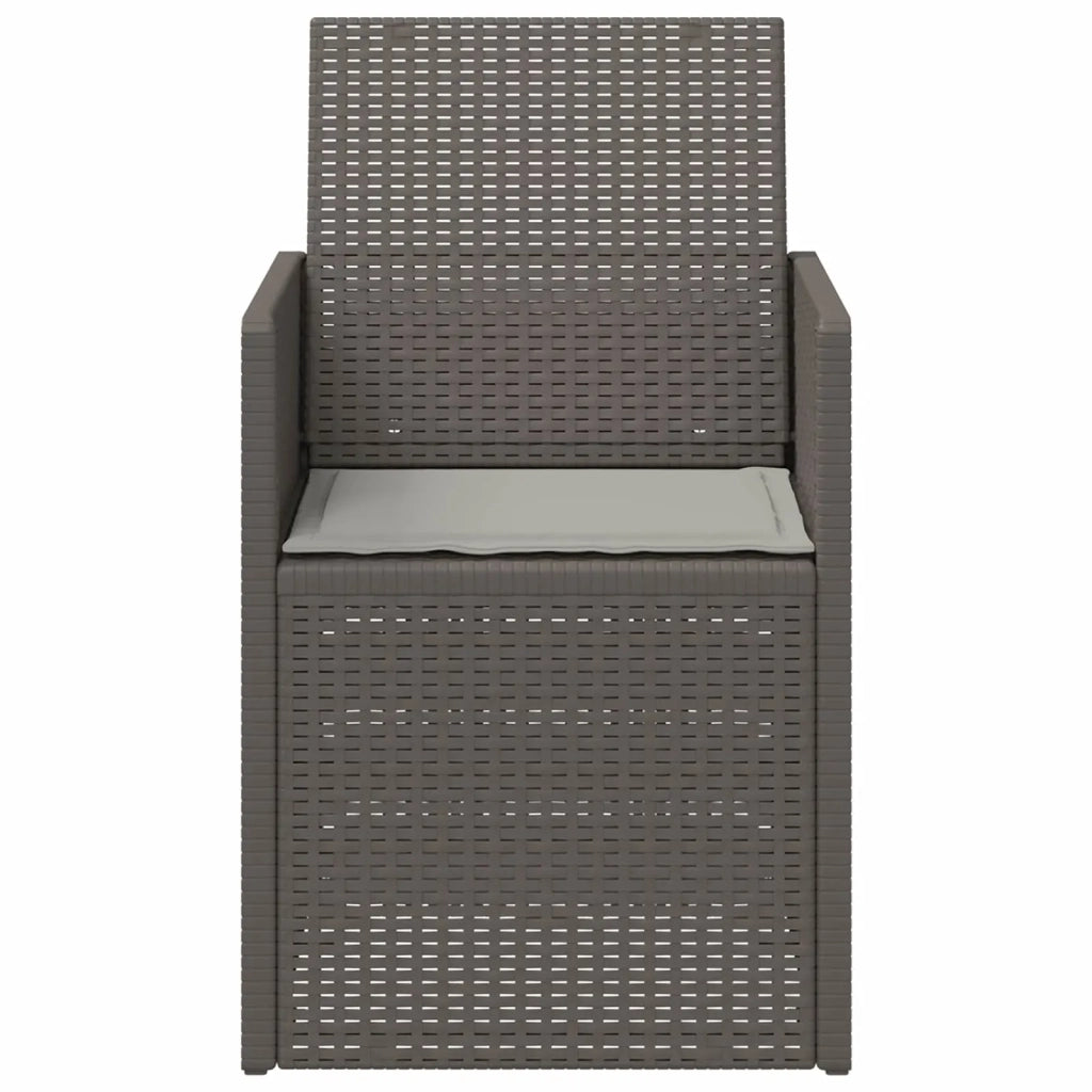 Sedie da pranzo da giardino 2 pcs Grigio Chiaro PP