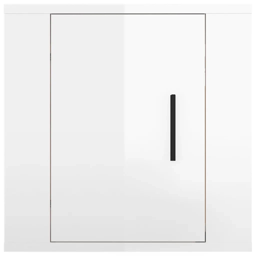 Mobile Porta TV a Parete Bianco Lucido 40x34,5x40 cm 816644