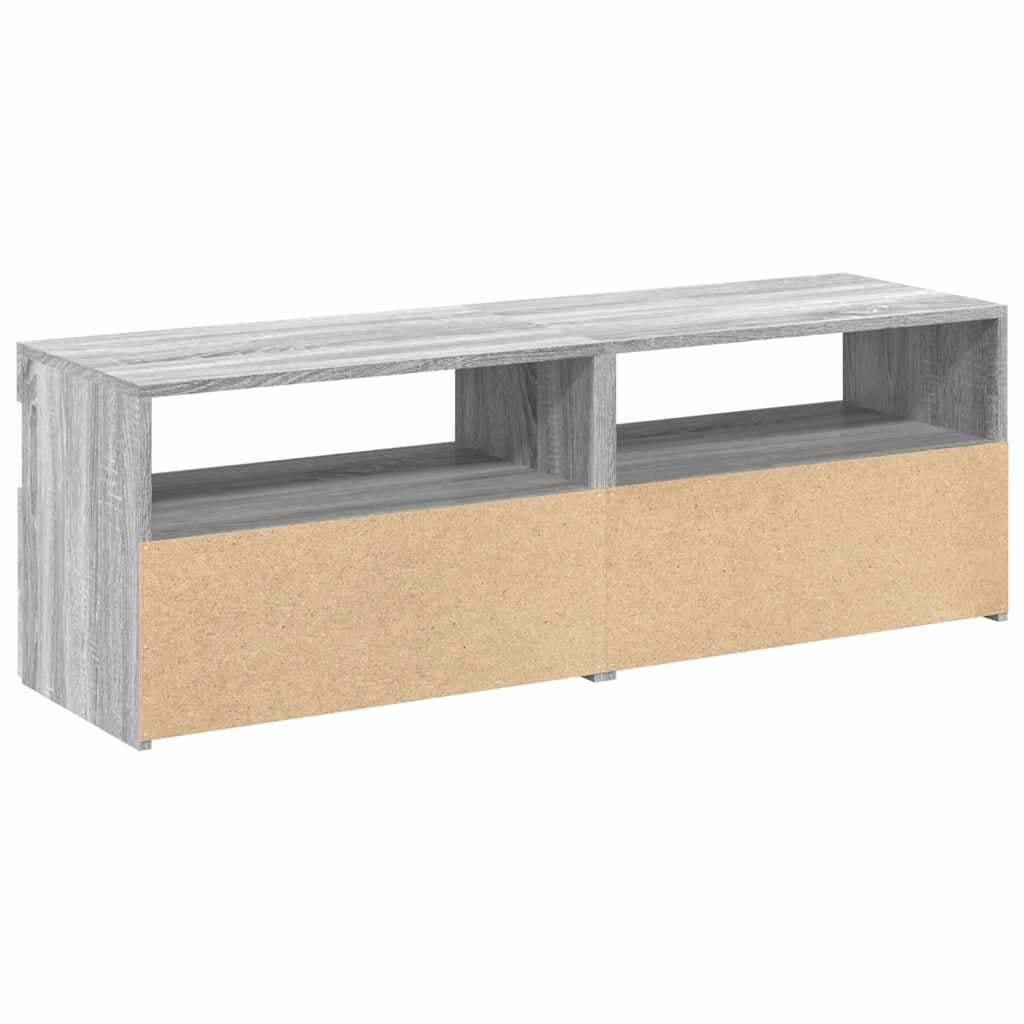 Mobile TV multimediale scaffale TV credenza mobile TV sala da pranzo soggiorno camera da letto 2 pezzi con luci LED Sonoma 60 x 35 x 40 cm grigio 02_0028579