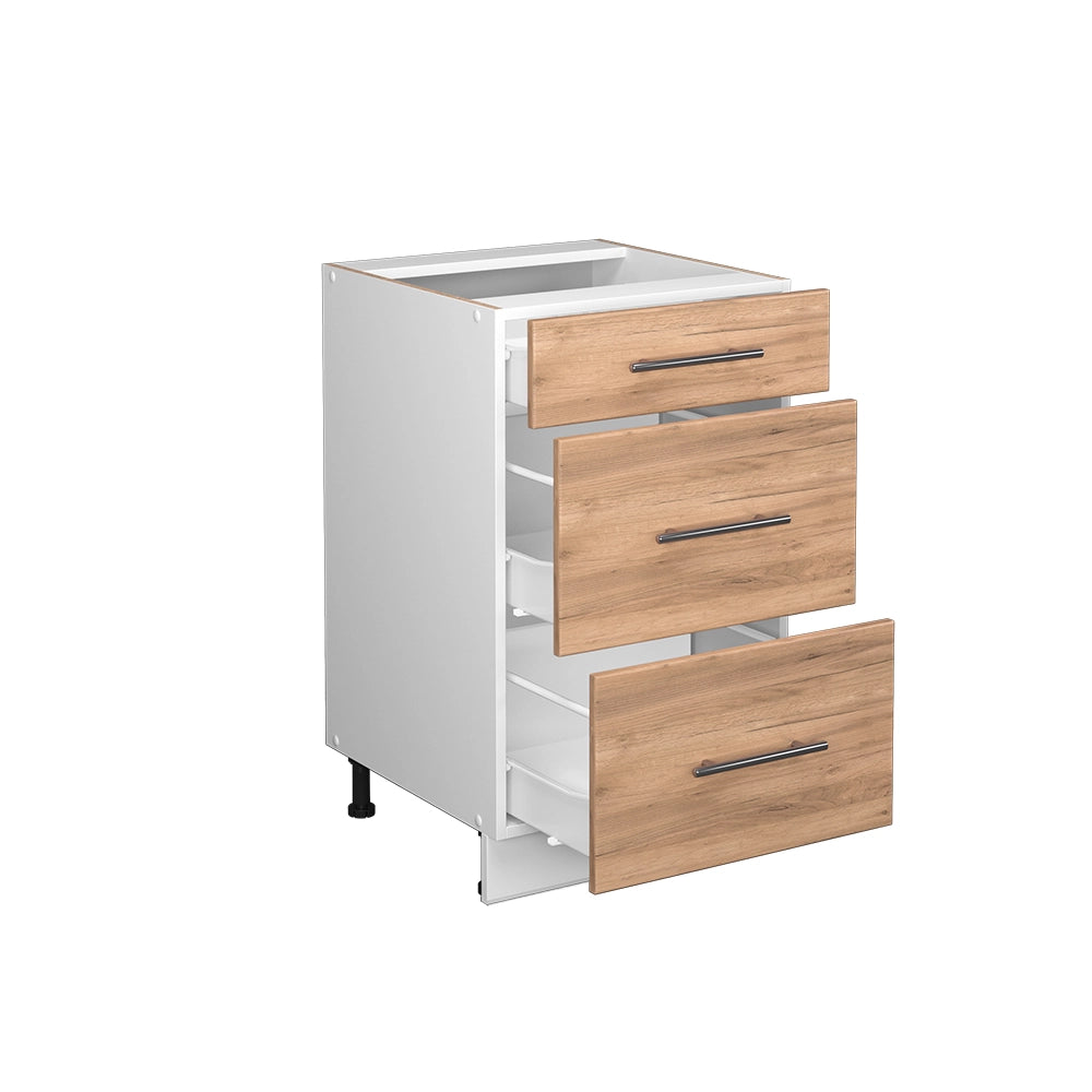 Vicco Mobiletto base per cucina Quercia dorata 50 cm senza piano di lavoro
