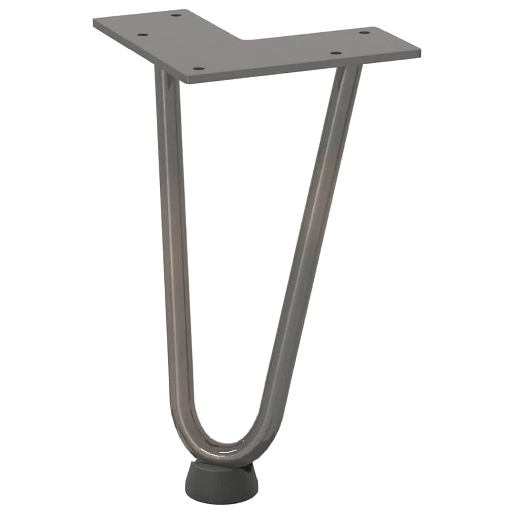 Set di 4 gambe a forcina per tavolino da caffè 20 cm design estetico moderno acciaio naturale 02_0056714