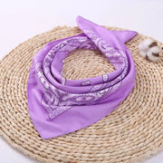 Set di 5 sciarpe quadrati in poliestere e cotone, sciarpa per bicicletta all'aperto, adatta per donne, uomini e bambini, 55*55CM, colore lilla chiaro - 55CM*55CM