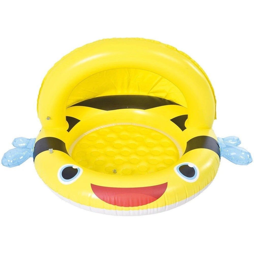 Trade Shop - Piscina Gonfiabile Baby Con Tettuccio Ape Per Bambini 125x95x66cm Giardino 51015 -
