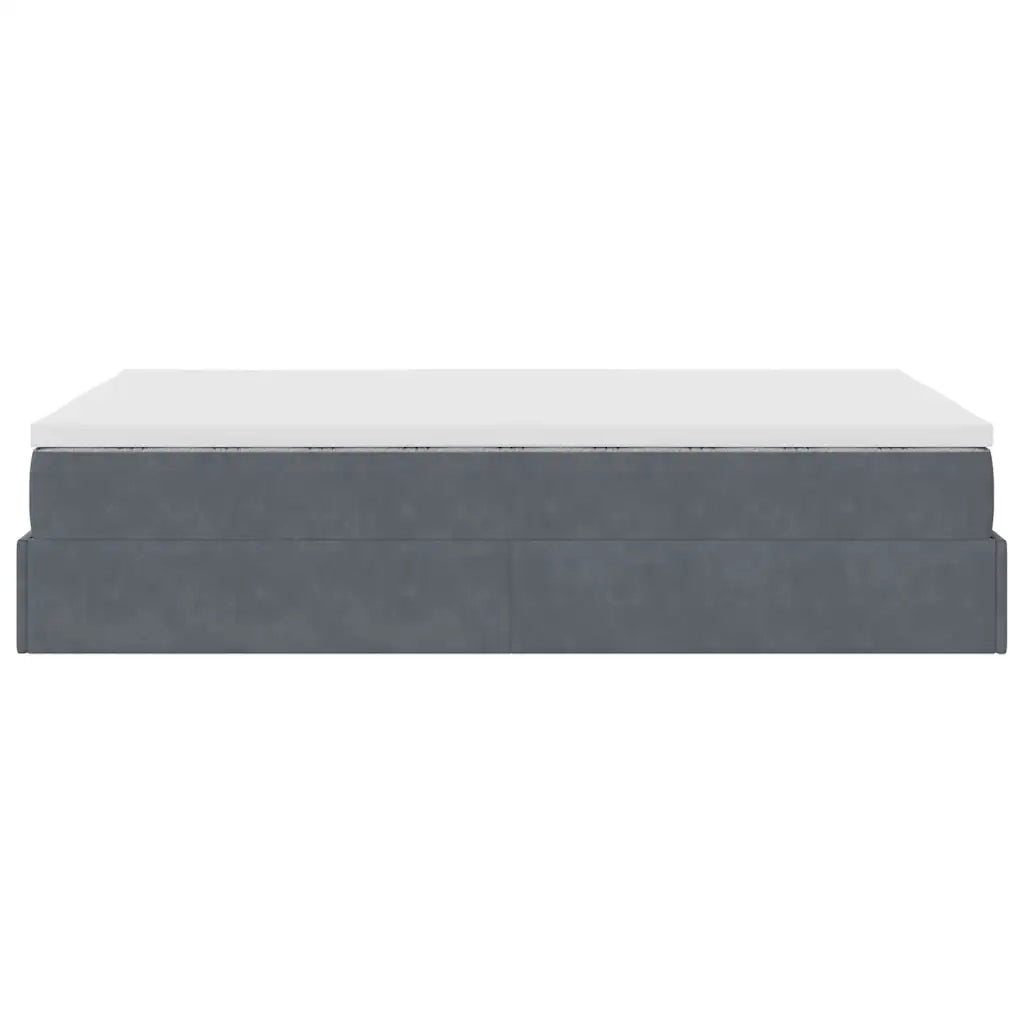 Struttura Letto Pouf con Materasso 120x200 cm Velluto 3311178