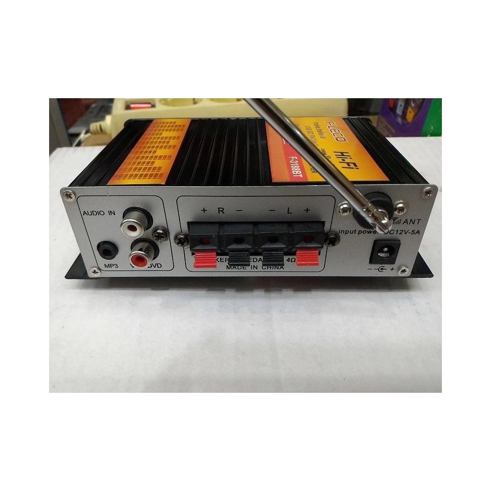 Trade Shop - Mplificatore Audio Aux Usb Mp3 Casa Auto 2 Canali Stereo 55w Bluetooth 3188 Bt -