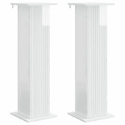Supporto per piante | Sostegno per piante 2 pz Bianco Lucido 30,5 x 30 x 100,5 cm