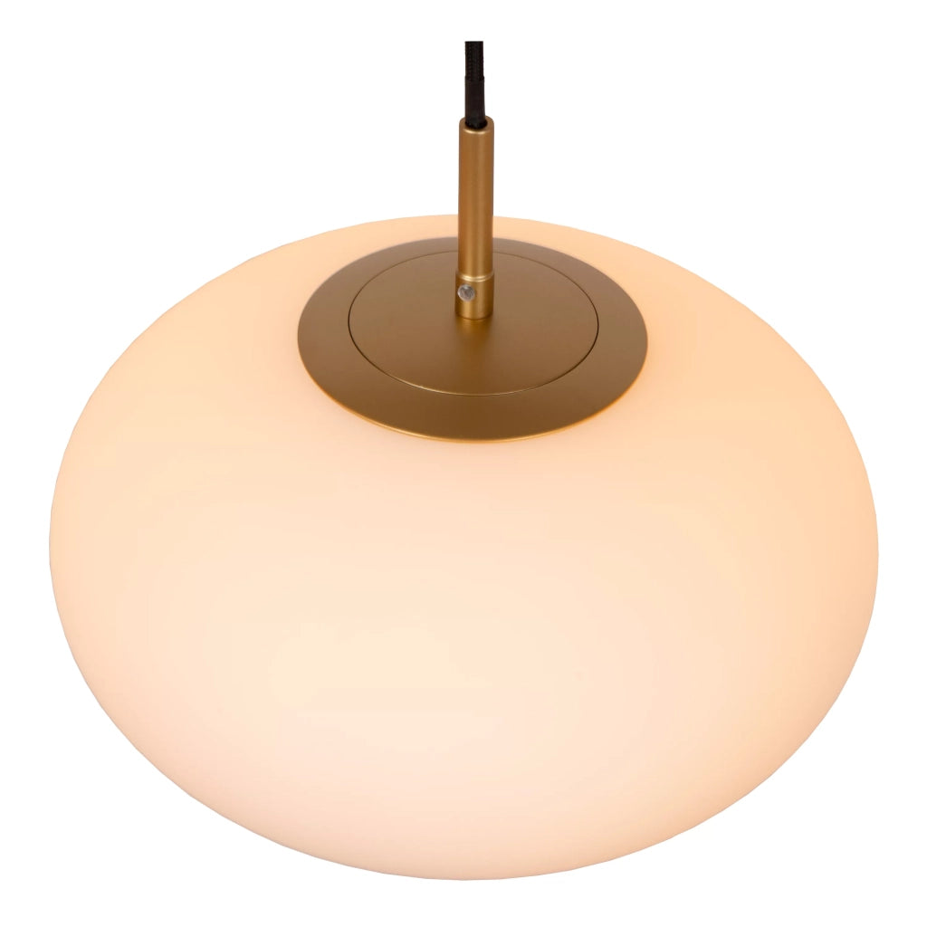 Lampada a sospensione Lucide Elysee 3xE27 nero oro
